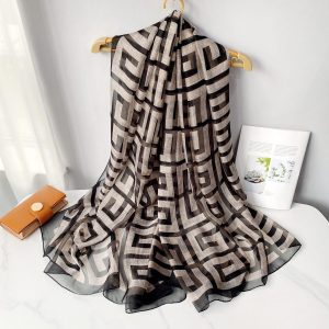 Black Printed Chiffon Scarf – HeadScarf.pk