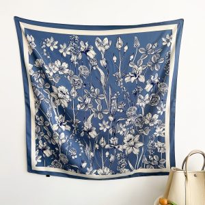 Blue Mystique Satin Silk Head Scarf 3 – HeadScarf.pk