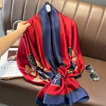 Red Classic Printed Silk Scarf – HeadScarf.pk
