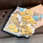 Yellow Satin Silk Head Scarf – view 3