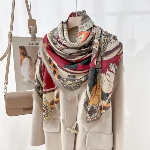 Maroon Cotton-Feel Square Scarf – HeadScarf.pk