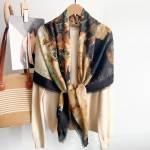 Black Cotton-Feel Square Scarf – HeadScarf.pk