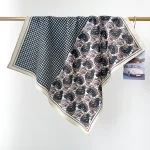 Baltic Black Cotton Bandana Scarf – view 2