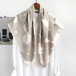 Grey Prime Satin Silk Head Scarf – view 2