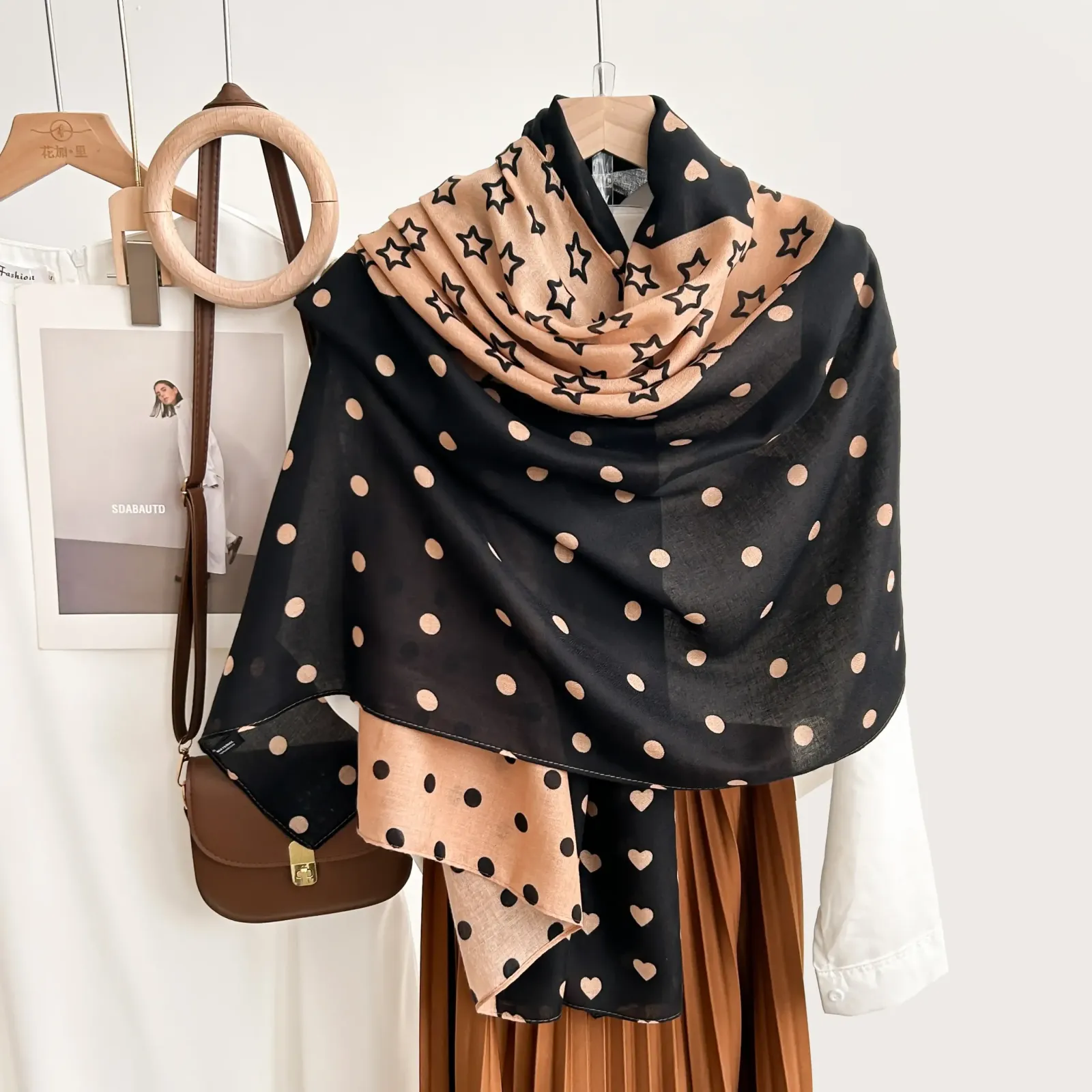 Dotted Printed Cotton Scarf – HeadScarf.pk