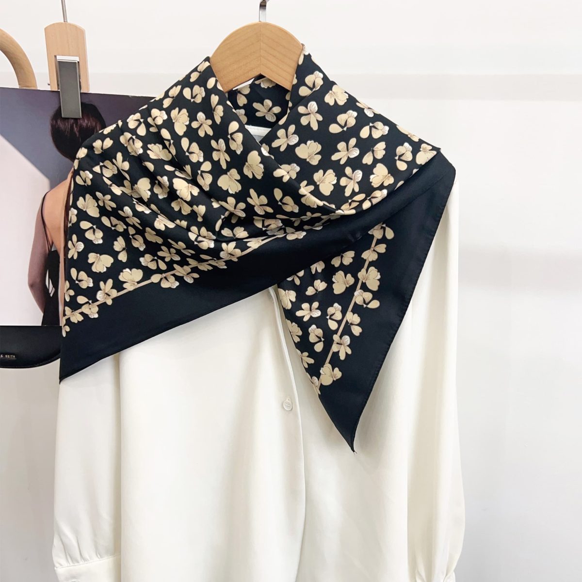 Durian Satin Silk Head Scarf – view 2