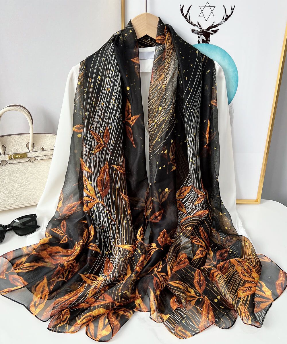Eel Printed Chiffon Scarf – view 2