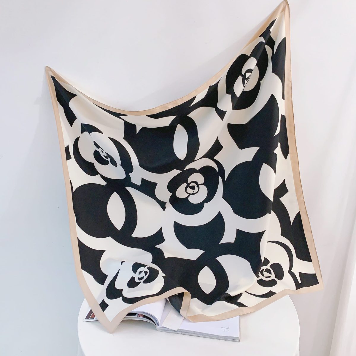 Pearl Satin Silk Head Scarf – view 2