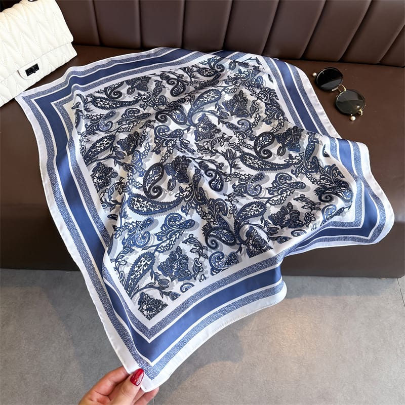 Oslo Satin Silk Neck Scarf – view 2