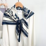 Whale Satin Silk Head Scarf – view 2