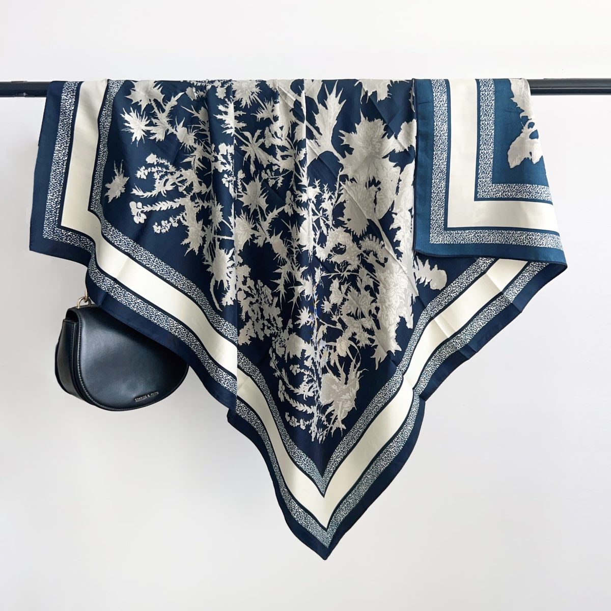 Whale Satin Silk Head Scarf – view 3