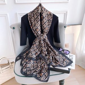 Grey Classic Printed Silk Scarf – HeadScarf.pk