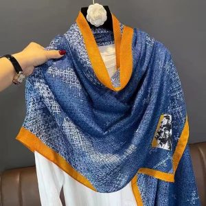 Blue Luxe Printed Cotton Scarf – HeadScarf.pk