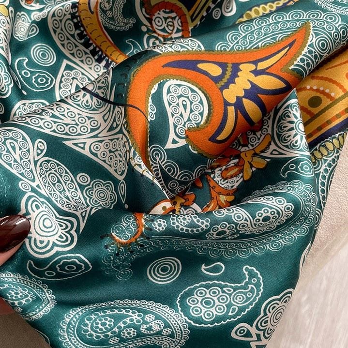 Green Mystique Printed Silk Scarf 2 – view 2