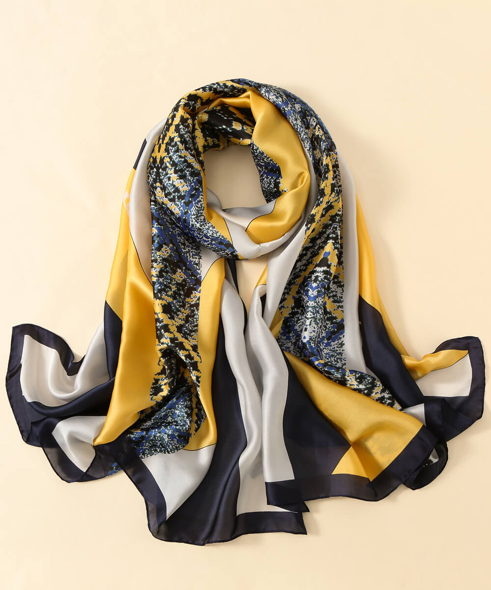 Butterscotch Printed Silk Scarf – view 2