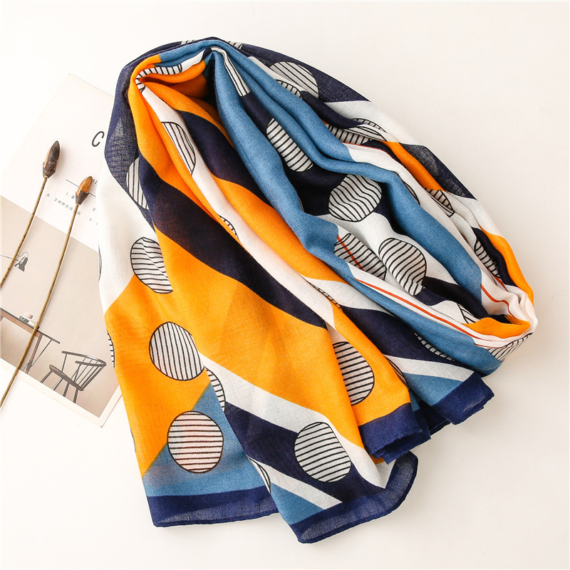 Blue Royal Printed Cotton Scarf – view 2
