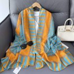 Orange Printed Cotton Scarf – view 6