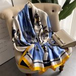 Carolina Blue Printed Silk Scarf – HeadScarf.pk