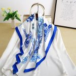 Blue Prime Satin Silk Head Scarf – HeadScarf.pk