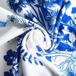 Blue Prime Satin Silk Head Scarf – view 4