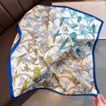 Blue Chic Satin Silk Neck Scarf 3 – view 2