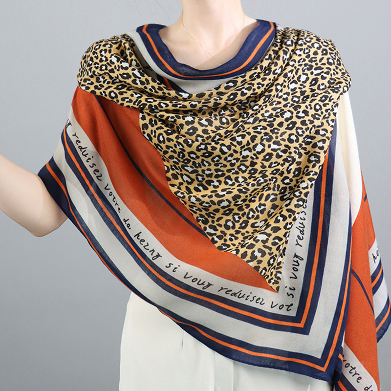 Red Printed Cotton Scarf – view 4