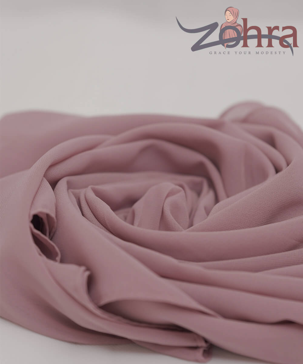 Pink Georgette Chiffon Hijab – view 2