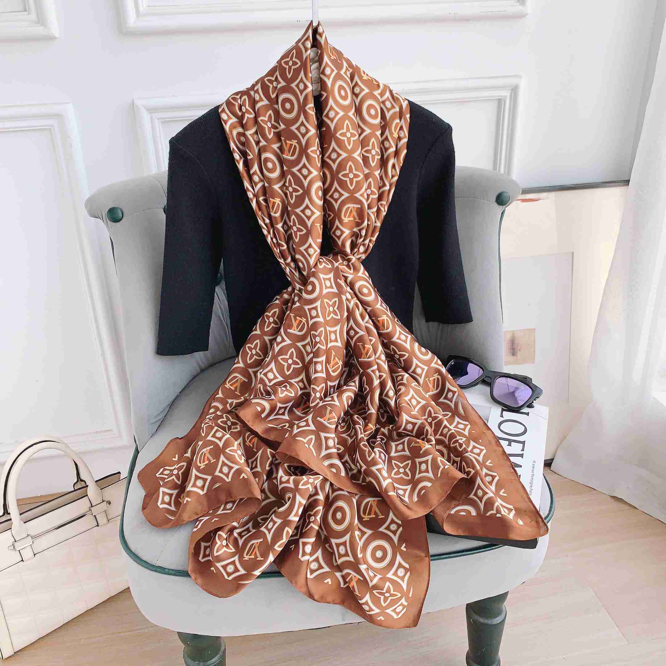 Bean Printed Silk Scarf – view 2