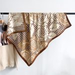 Brown Aura Satin Silk Head Scarf – view 2