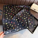 Black Elite Satin Silk Neck Scarf – view 2