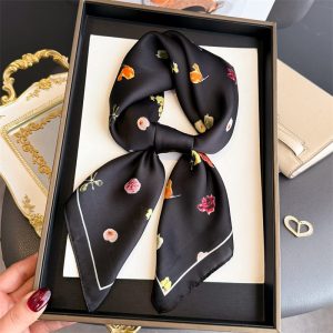 Black Elite Satin Silk Neck Scarf – HeadScarf.pk