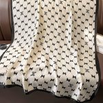 White Classic Printed Silk Scarf 2 – view 4