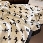 White Classic Printed Silk Scarf 2 – view 6