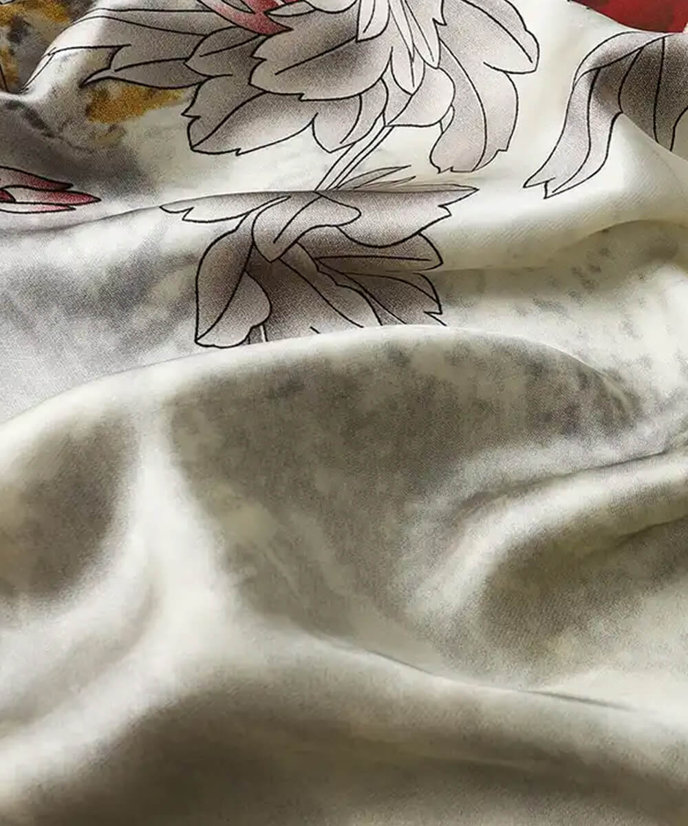 Seed Printed Silk Scarf – view 2