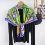 Purple Radiant Satin Silk Head Scarf – view 2