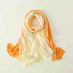Cream Printed Silk Scarf – HeadScarf.pk