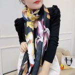 Dark Tree Printed Silk Scarf – view 3