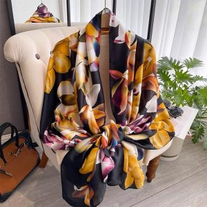 Dark Tree Printed Silk Scarf – HeadScarf.pk