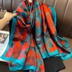 Deep Pink Printed Silk Scarf – HeadScarf.pk