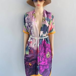Fuchsia Silk Cape Shawl with Belt – HeadScarf.pk