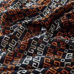 Deep Peach Printed Silk Scarf – view 9