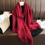 Maroon Plain Satin Silk Shawl – HeadScarf.pk