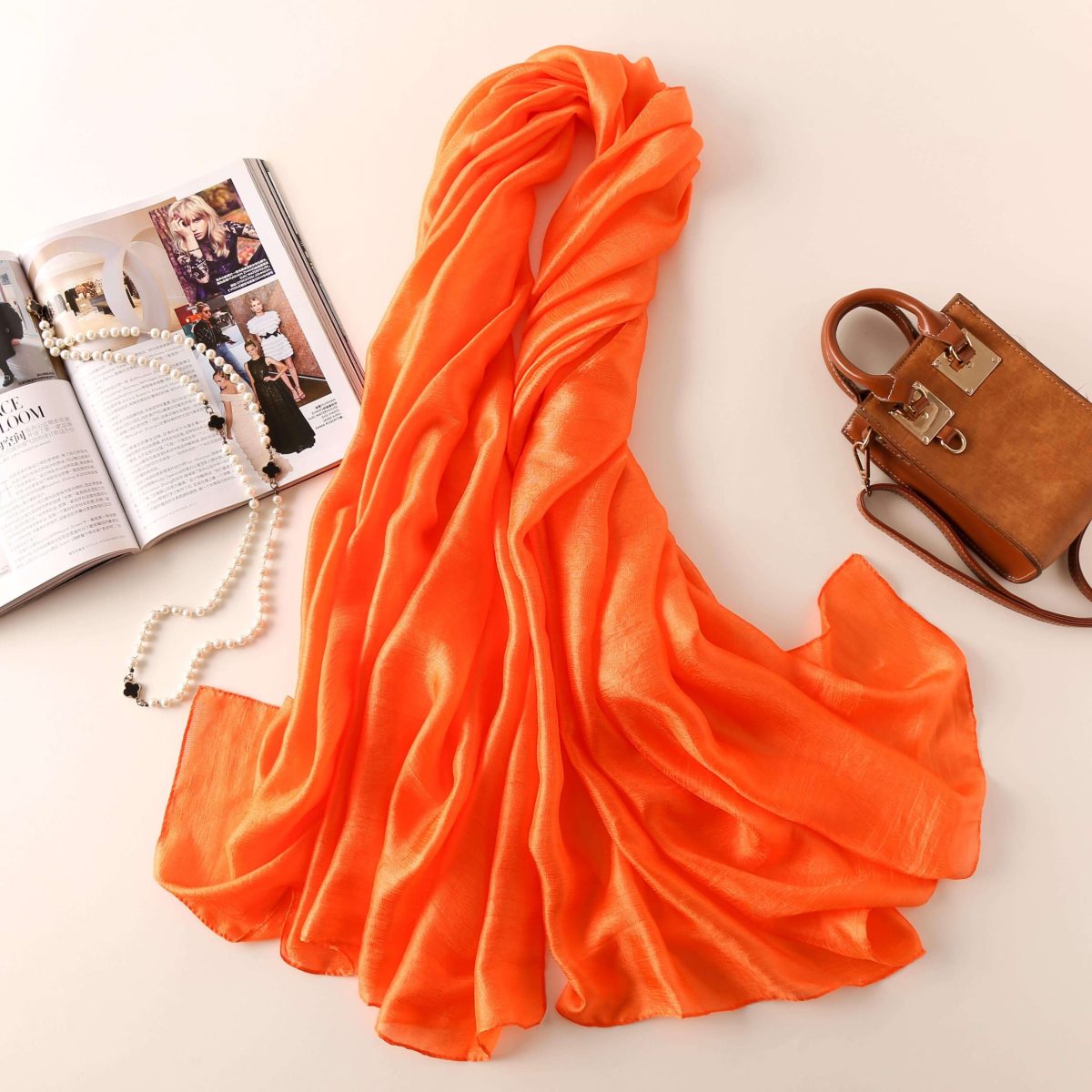 Orange Classic Scarf – view 2