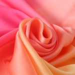 Peach Printed Silk Scarf – view 2