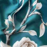 Deep Green Printed Silk Scarf – view 3