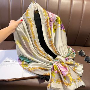 Mist Elite Printed Silk Scarf 2 – HeadScarf.pk