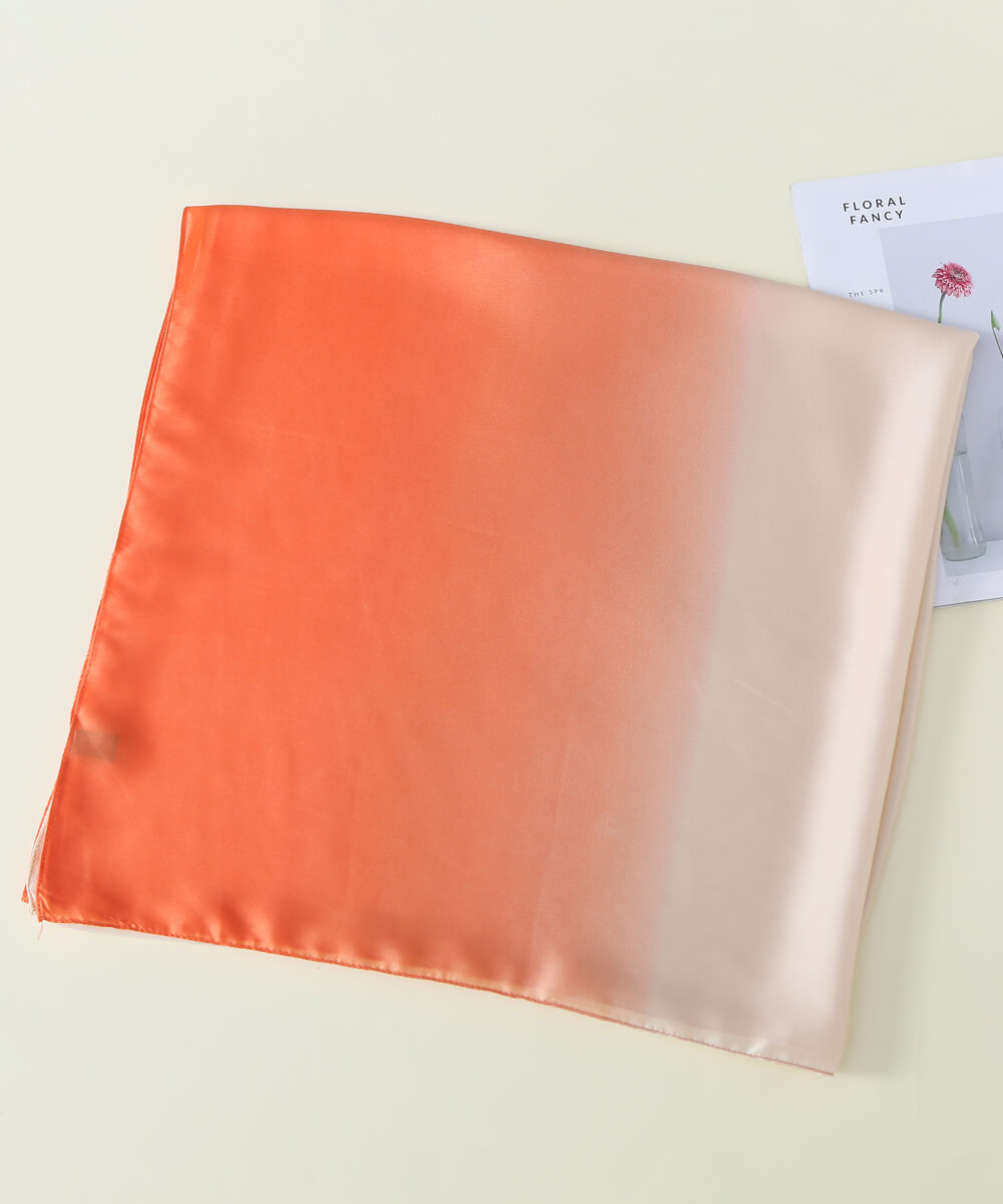Double White Printed Silk Scarf – view 2