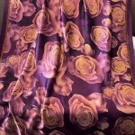 Purple Elegance Printed Silk Scarf – view 2