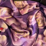 Purple Elegance Printed Silk Scarf – view 3