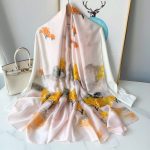 Dust Pink Printed Silk Scarf – HeadScarf.pk